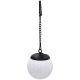 23. Solarlampe, Kugelleuchte aus Kunststoff mit Clip, 10 x 30 cm, 2er-Set