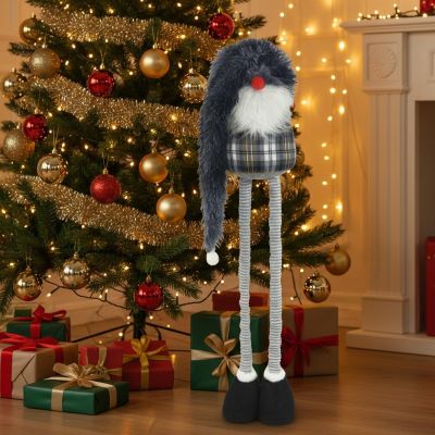 11. Dekorativer Gartenzwerg auf Teleskopen 38-88 cm, grau