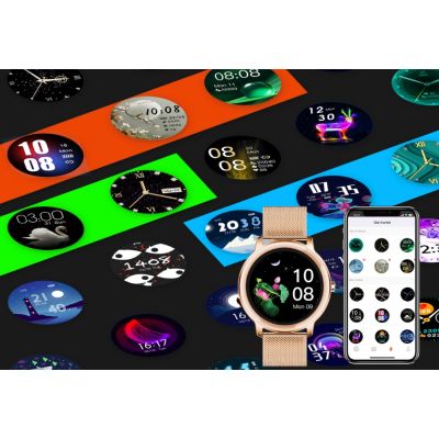 7. Damen-Smartwatch RUBICON RNBE66 Schwarz SMARUB124