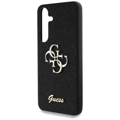 6. Guess Fixed Glitter Big 4G Metal Logo Hülle für Samsung Galaxy S25 schwarz