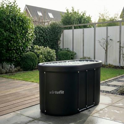 7. VIRTUFIT Ovales Eisbad 500 Liter Anthrazit mit Zubehör
