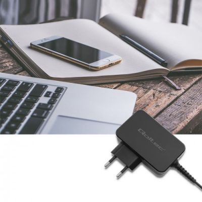 2. QOLTEC Wandladegerät 65 W | 5–20 V | 3–3,25 A | USB Typ C | PD | Schwarz