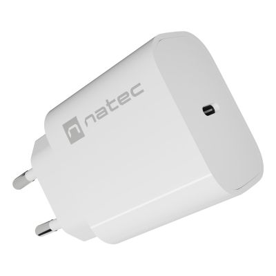 8. NATEC RIBERA 1x USB-C 20W Wandladegerät Weiß