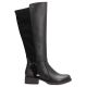 36. Damen-Lederstiefel im Offiziersstil, gefüttert, schwarz Rieker Z9564-00