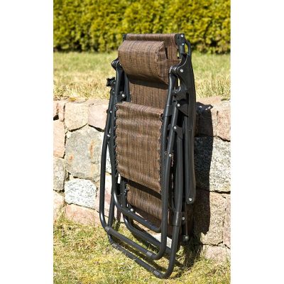 3. Faltbarer Gartenstuhl mit Sonnendach 173 x 52/65 x 110 cm, braun
