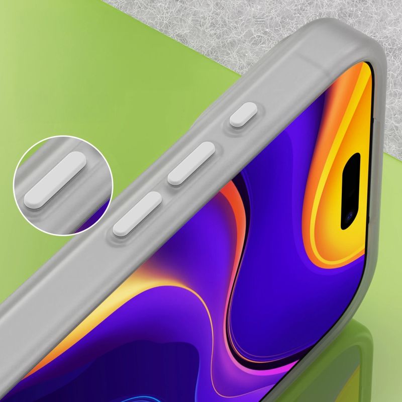 8. Magnetische Schleifhülle für iPhone 17 Pro, kompatibel mit MagSafe – Mattweiß