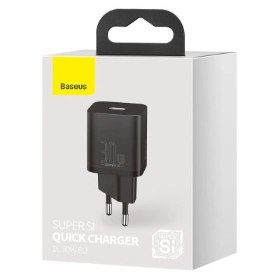 5. Baseus Super Si 1C Schnellladegerät USB Typ C 30W Power Delivery Quick Charge schwarz (CCSUP-J01)