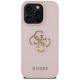 3. Guess Grained Big 4G Logo Small Classic Logo Case für iPhone 16 Pro - Pink