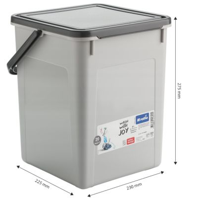 2. ROTHO Waschmittelbehälter 5 kg 9 l, kühlgrau/anthrazit