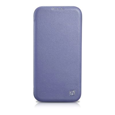2. iCarer CE Premium Leather Folio Case iPhone 14 Pro Max Magnetic Flip Leather Folio Case MagSafe Light Purple (WMI14220716-LP)