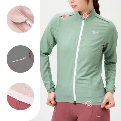 4. Rockbros YPW069 TVI L Damen-Radjacke – Grün