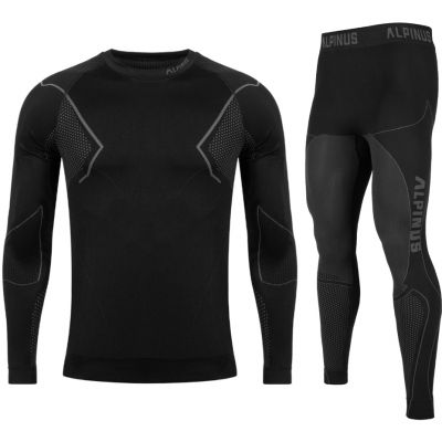9. Alpinus Active Base Layer Set schwarz und grau Thermounterwäsche M GT43257