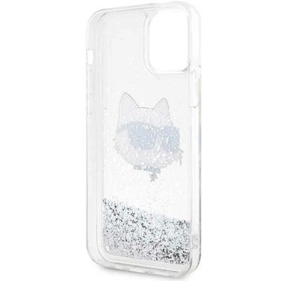 7. Karl Lagerfeld KLHCP12MLNHCCS iPhone 12/ 12 Pro 6,1" Silber/Silber Hardcase Glitter Choupette Head