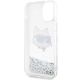 7. Karl Lagerfeld KLHCP12MLNHCCS iPhone 12/ 12 Pro 6,1" Silber/Silber Hardcase Glitter Choupette Head