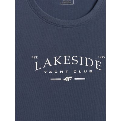 6. Ärmelloses Herren-T-Shirt mit Aufdruck, reguläre Passform, 4F 4FRSS26TSLEM331-31S