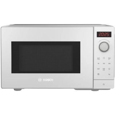 Bosch Serie 2 FFL023MW0 Mikrowelle, weiß, Solo-Mikrowelle für die Arbeitsplatte, 20 l, 800 W
