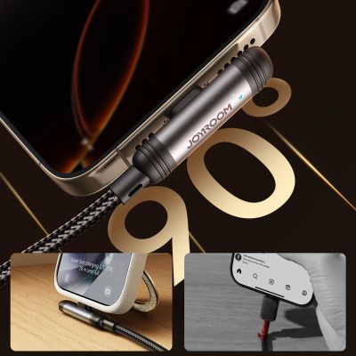 4. Joyroom S-A56 EnjoyX Series 90° USB-A - Lightning 3A Kabel 1,2m - schwarz