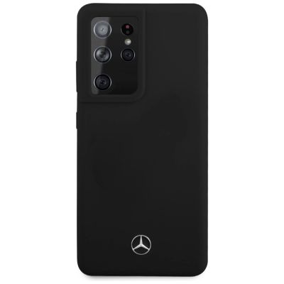 3. Mercedes Silicone Line Case für Samsung Galaxy S21 Ultra - Schwarz