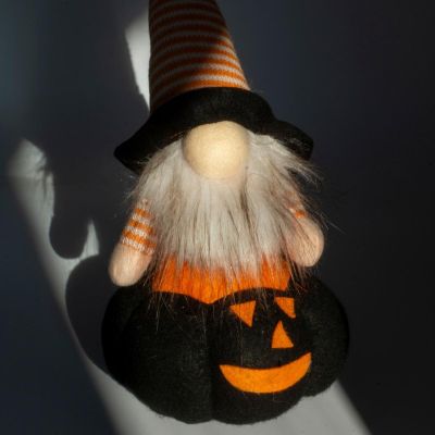 9. Dekorative Kürbisfigur 35 cm LED Halloween Schwarz