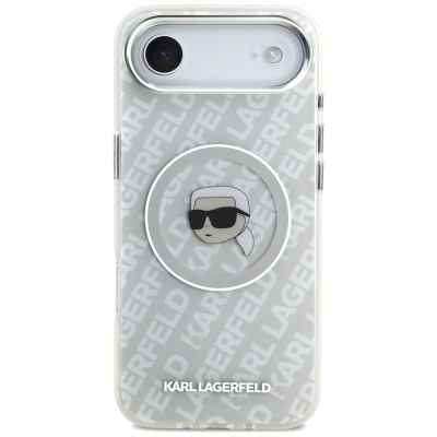 3. Karl Lagerfeld IML Karl Head Logo MagSafe iPhone Air Hülle – Grau