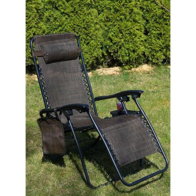 18. Faltbarer Gartenstuhl, multifunktional, 175 x 52/65 x 107 cm, braun