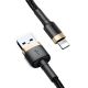 2. Baseus Cafule USB-A / Lightning 2A QC 3.0 Kabel 3 m - Schwarz und Gold
