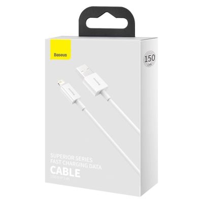 5. Baseus Superior Kabel USB - Lightning 2,4A 1,5 m Weiß (CALYS-B02)