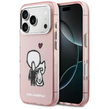 Karl Lagerfeld Karl & Choupette MagSafe Back Case für iPhone 17 Pro – Pink