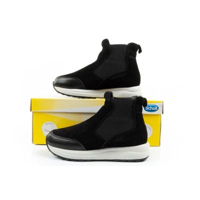 10. Scholl Beverly Bootie Damen Lederstiefeletten Schwarz
