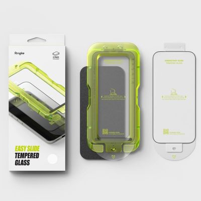 6. Ringke Easy Slide 2er-Pack Panzerglas für iPhone 17 Pro - Schwarz