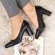 5. Sergio Leone W SK193A schwarze Pumps mit Blockabsatz 
