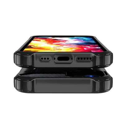 9. Hybrid Armor Hülle für iPhone 16e / 17e - Schwarz