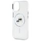 6. Karl Lagerfeld IML Metal Karl&Choupette Head MagSafe iPhone 15 Hülle - Weiß