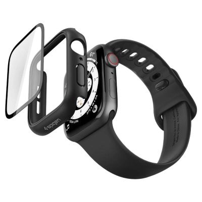 3. Spigen Thin Fit 360 Hülle für Apple Watch 44 mm – Schwarz