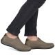 5. Herren-Slipper aus Leder mit durchbrochenem Muster, braun, Rieker 05272-64