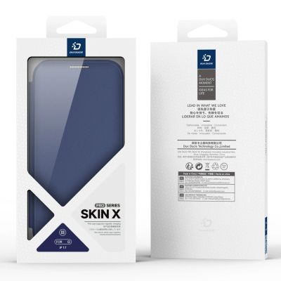 11. Dux Ducis Skin X Pro iPhone 17 Air Hülle mit MagSafe und Wallet - Blau