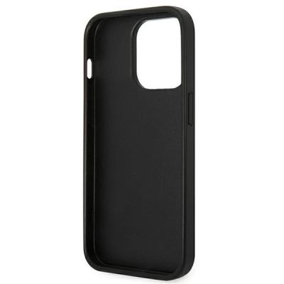 7. Karl Lagerfeld Saffiano Karl's Head Patch Case für iPhone 14 Pro - Silber