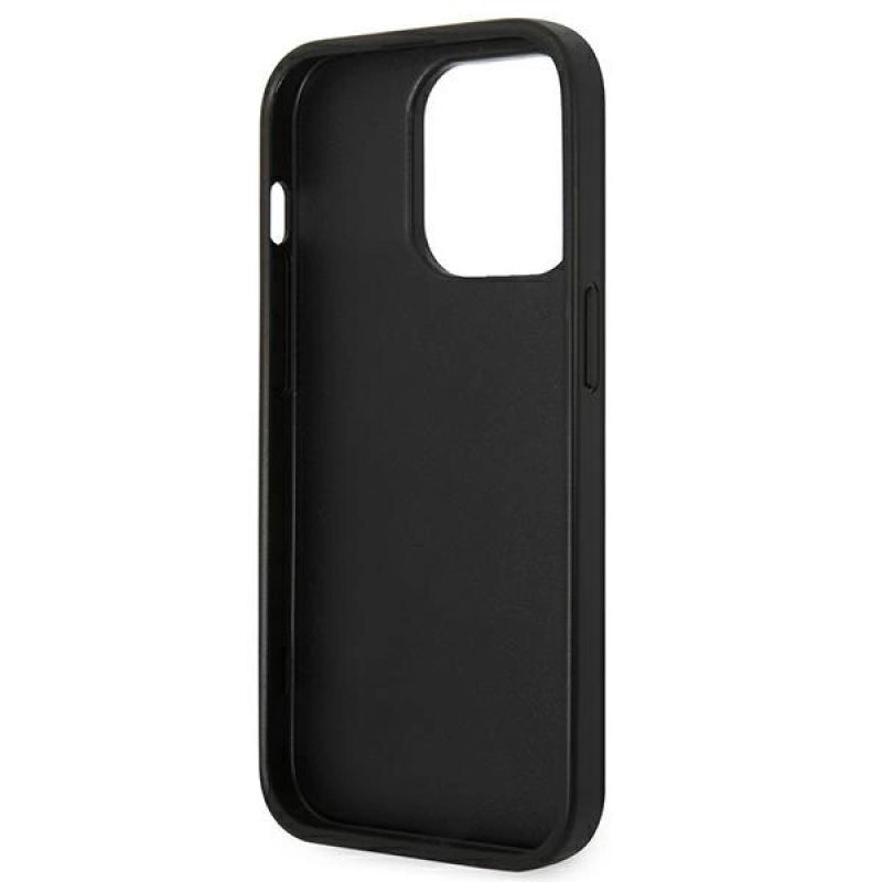 7. Karl Lagerfeld Saffiano Karl's Head Patch Case für iPhone 14 Pro - Silber