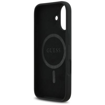 7. Guess Silikon Triangle Logo MagSafe Hülle für iPhone 17 - Schwarz