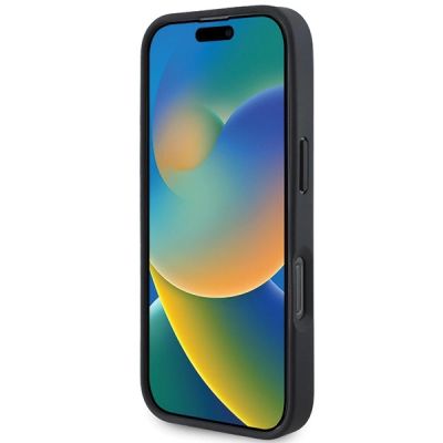 5. Mercedes MB Blue Line Leder-MagSafe-Hülle für iPhone 16 – Schwarz