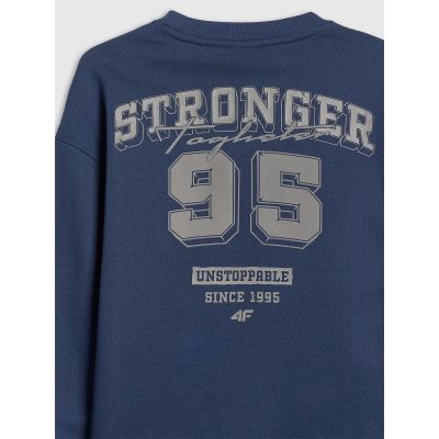 8. Lockerer Jungen-Sweatshirt ohne Kapuze 4F 4FJRSS26TSWSM2635-31S