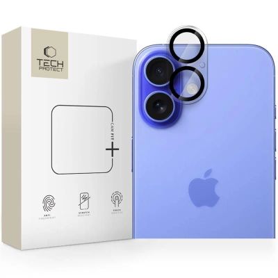 Tech-Protect Cam Fit+ Kameraabdeckung für iPhone 16 / 16 Plus - Transparent