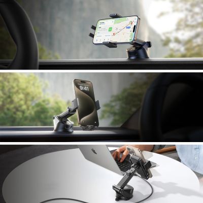 5. Joyroom JR-ZS241S Autohalterung mit induktivem Ladegerät für Armaturenbrett - schwarz