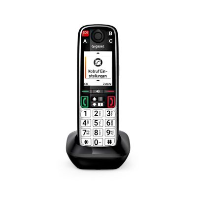 10. Gigaset EASY 500HX Analog/DECT-Telefon mit Anrufernamen und -ID, Schwarz/Silber