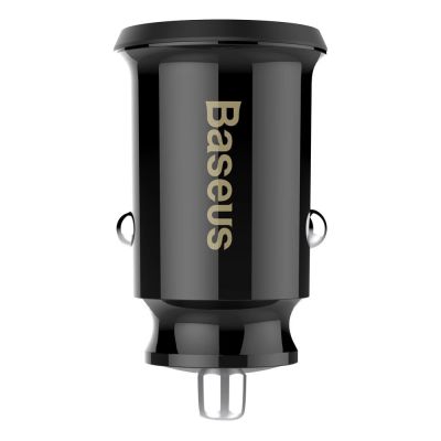 2. Baseus Grain Autoladegerät CCALL-ML01 Mini-Ladegerät 2x USB-A 3,1A - Schwarz