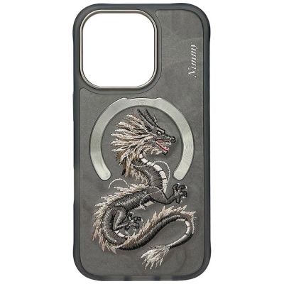 3. Nimmy Dragon MagSafe Case für iPhone 16 Pro Max - Grau