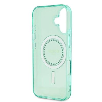 7. Guess IML Strass-MagSafe-Hülle für iPhone 16 – Grün