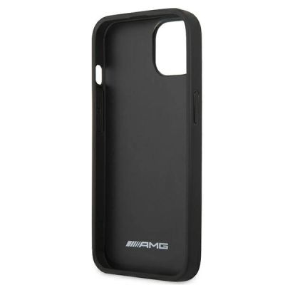7. AMG Lederhülle mit Heißprägung für iPhone 13 mini – Schwarz