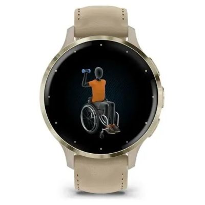 11. Garmin 010-02785-55 Smartwatch / Sportuhr, 3,05 cm (1,2") AMOLED-Display, 41 mm, digitaler Touchscreen (390 x 390 Pixel), Gold, WLAN, GPS