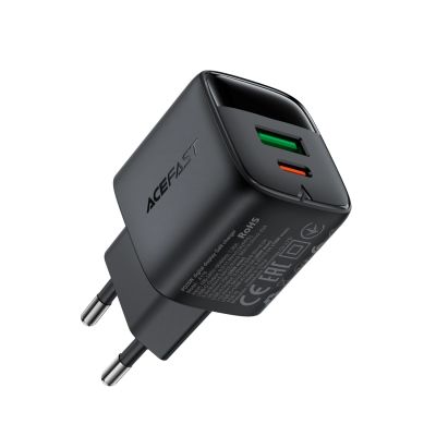 2. Acefast A116 GaN PD 35W USB-A USB-C Wandladegerät mit Display - Schwarz